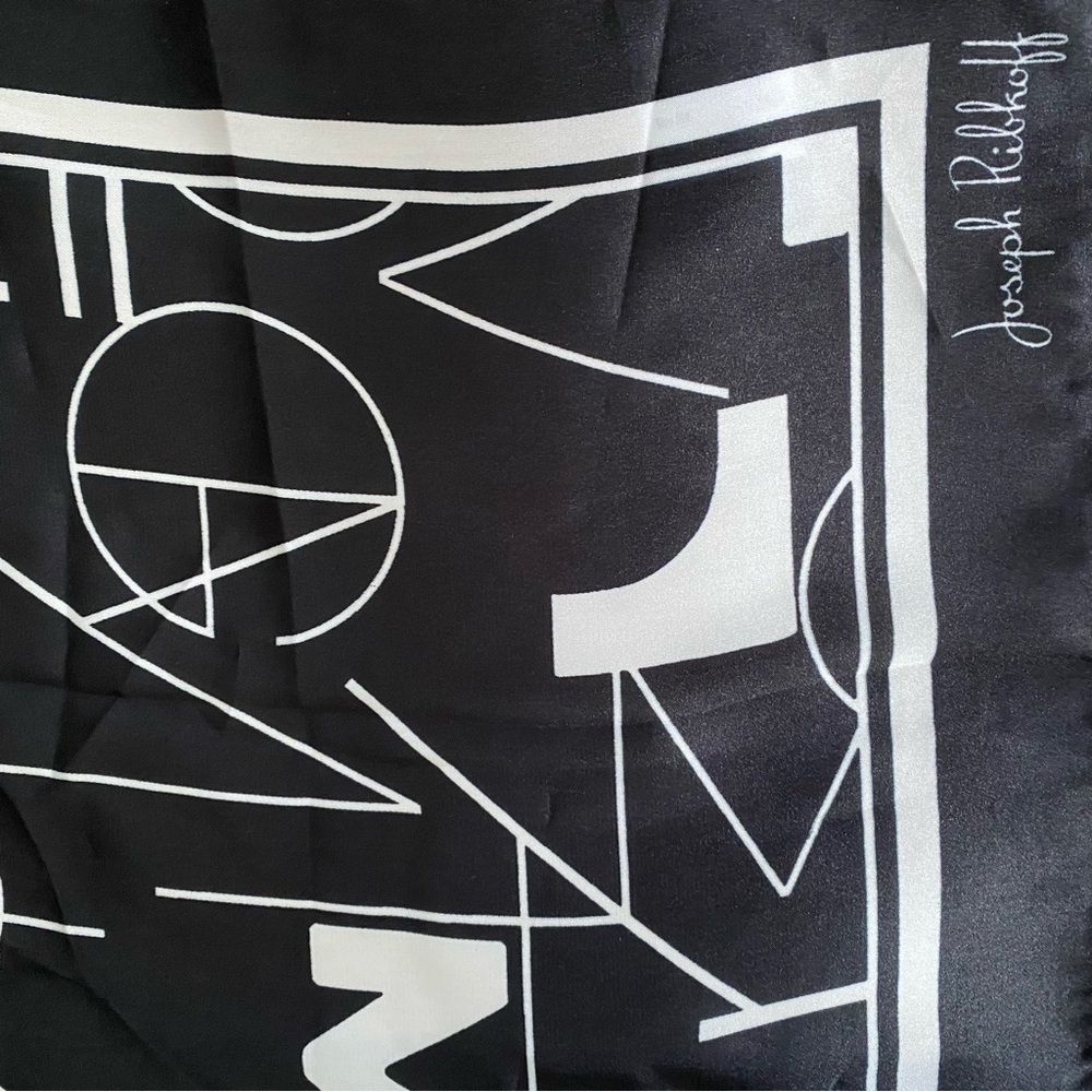 Joseph Ribkoff Monochrome Graphic Silk Scarf